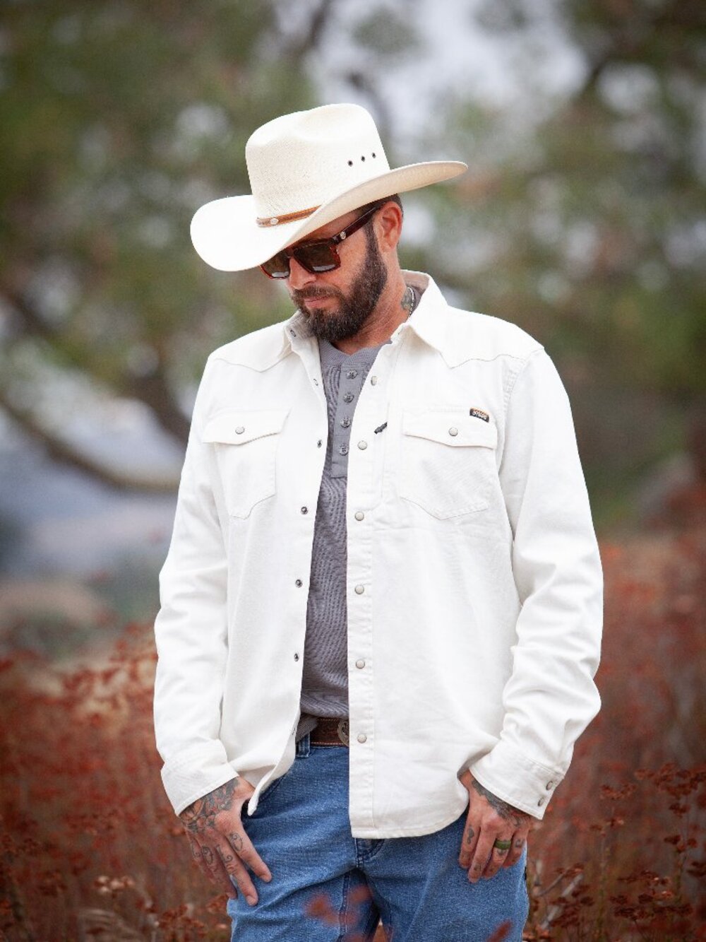 Off The Grid Surplus Earl Denim Shirt - Natural